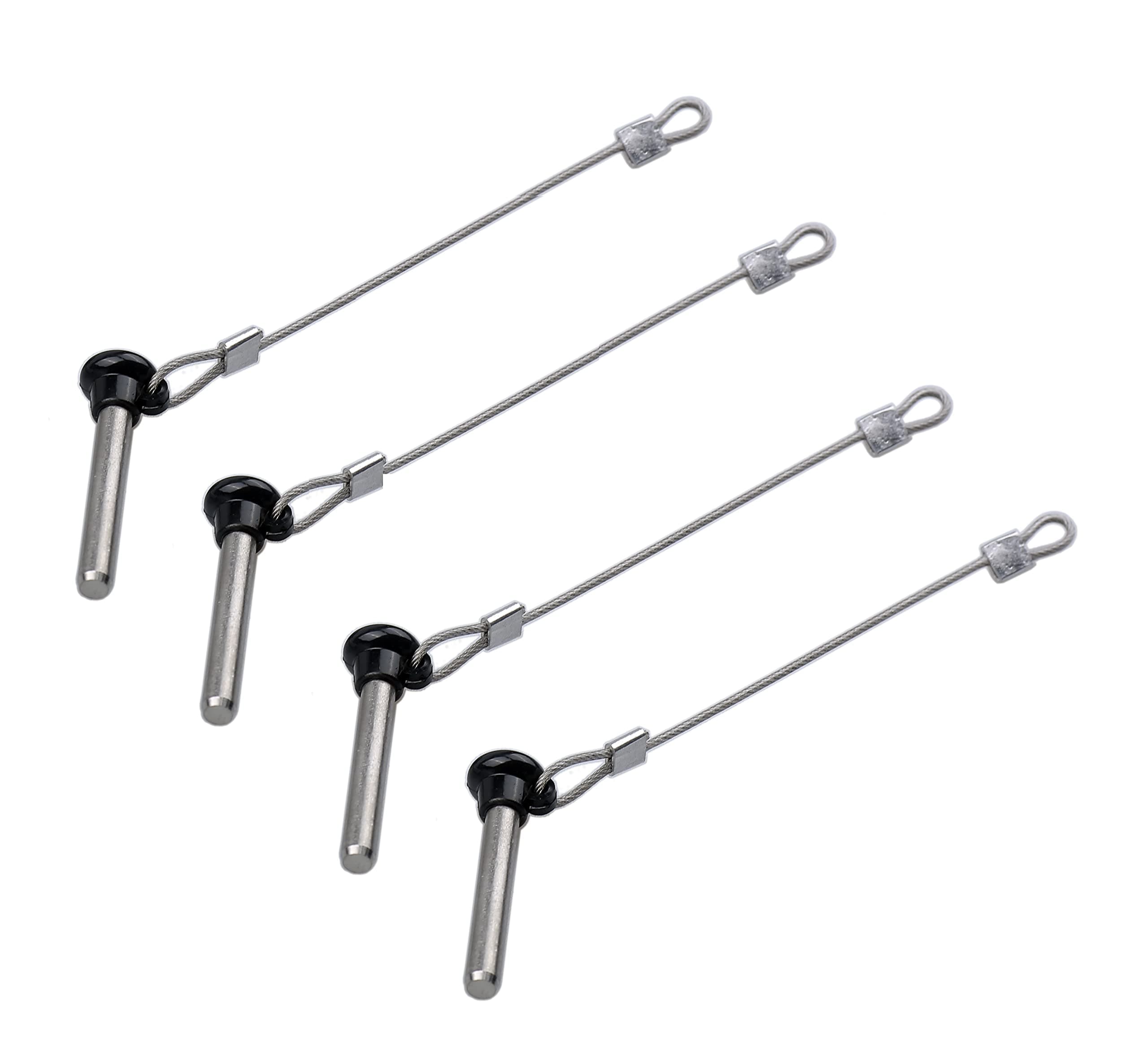 Thorn 4 PCS Bimini Top Pins 3/16" with Lanyard Hardware, Stainless Steel Quick Release Pins, Boat Bimini Top Hardware for Boat Bimini Top Deck Hinge