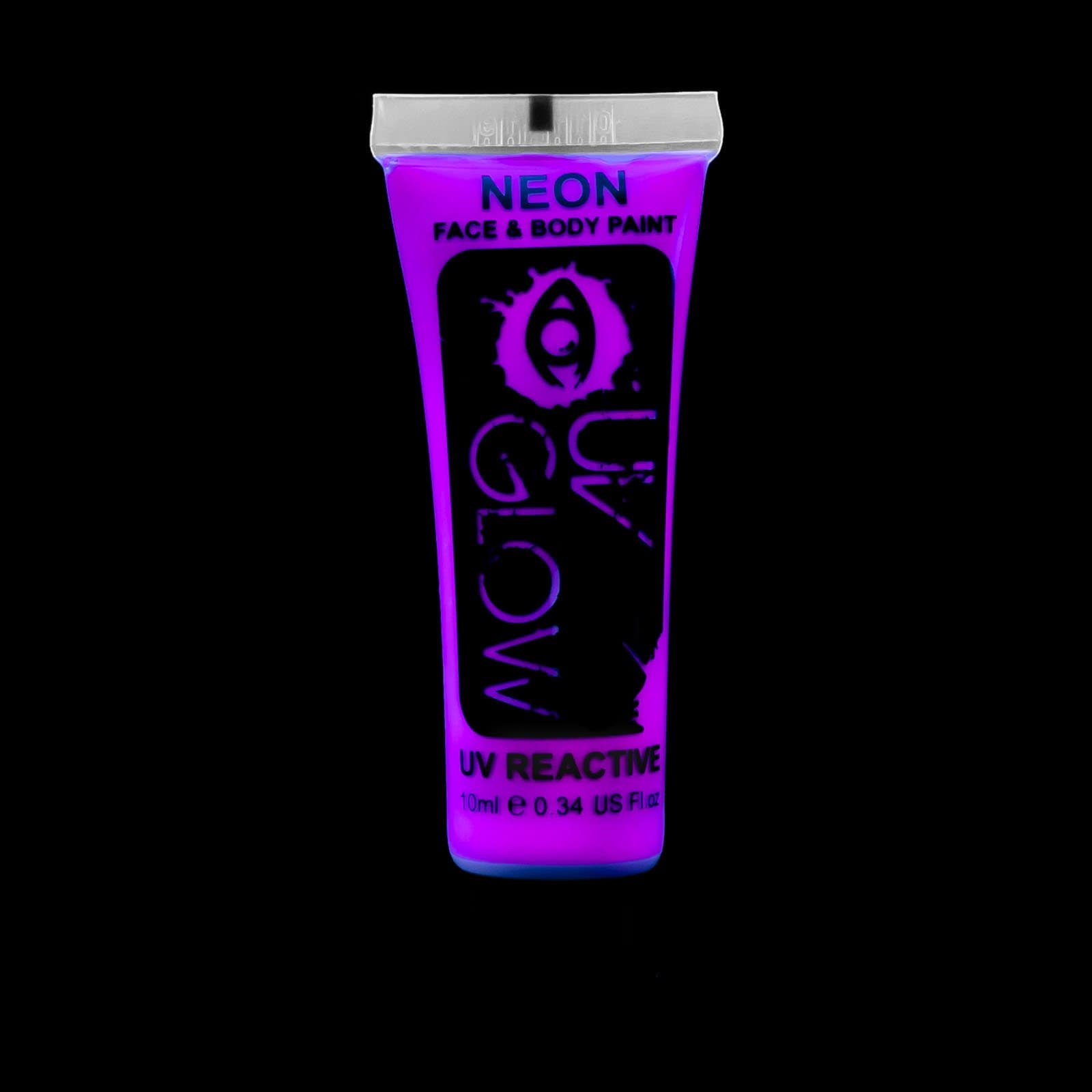 UV Glow Neon Face and Body Paint - 1x 10ml Purple