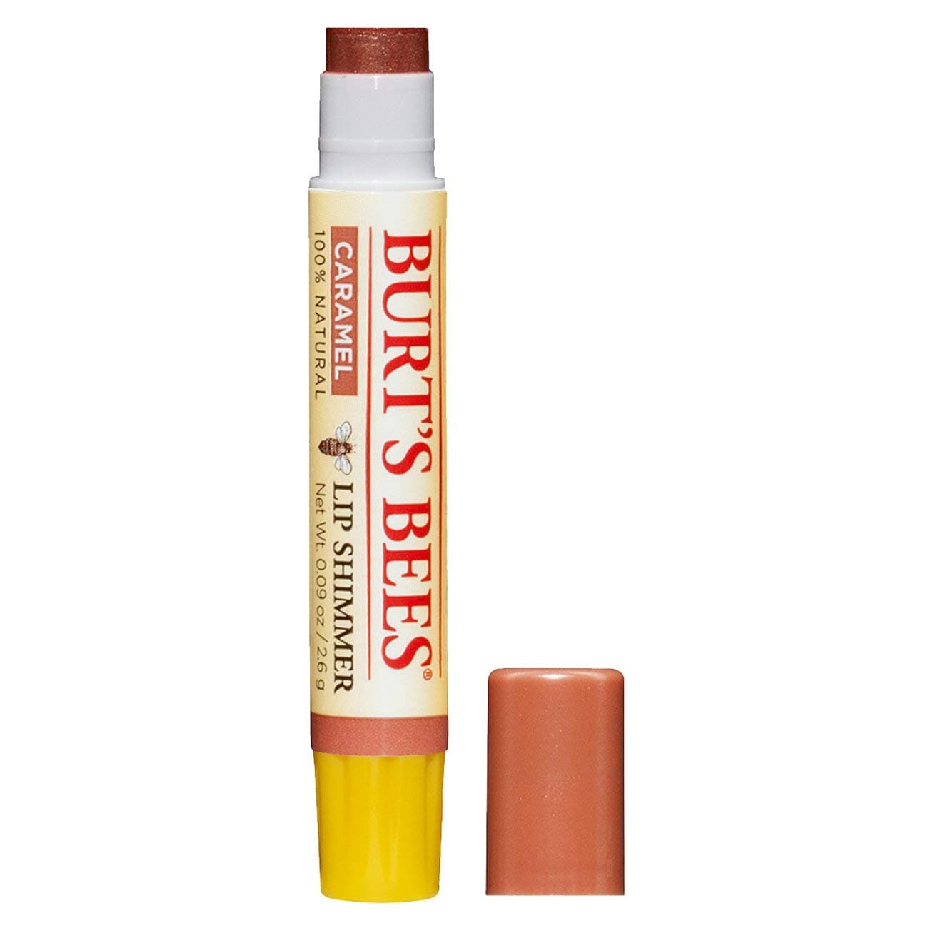 Burt's Bees 100% Natural Moisturising Lip Shimmer, Caramel with Shea Butter, Beeswax and Vitamin E, 2.6g