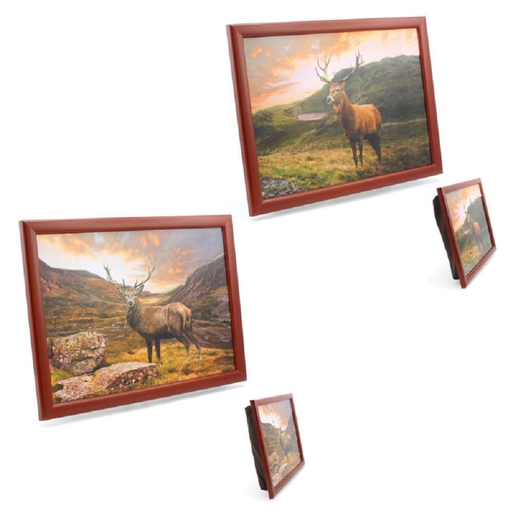 Stag Lap Tray Dinner Breakfast Cushion Padded Bean Bag Bed Serving Gift