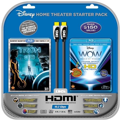 Disney WOW: World of Wonder (Single-Disc Blu-ray) w/HDMI Cable + Tron: Legacy (4-Disc 3D BD Combo)