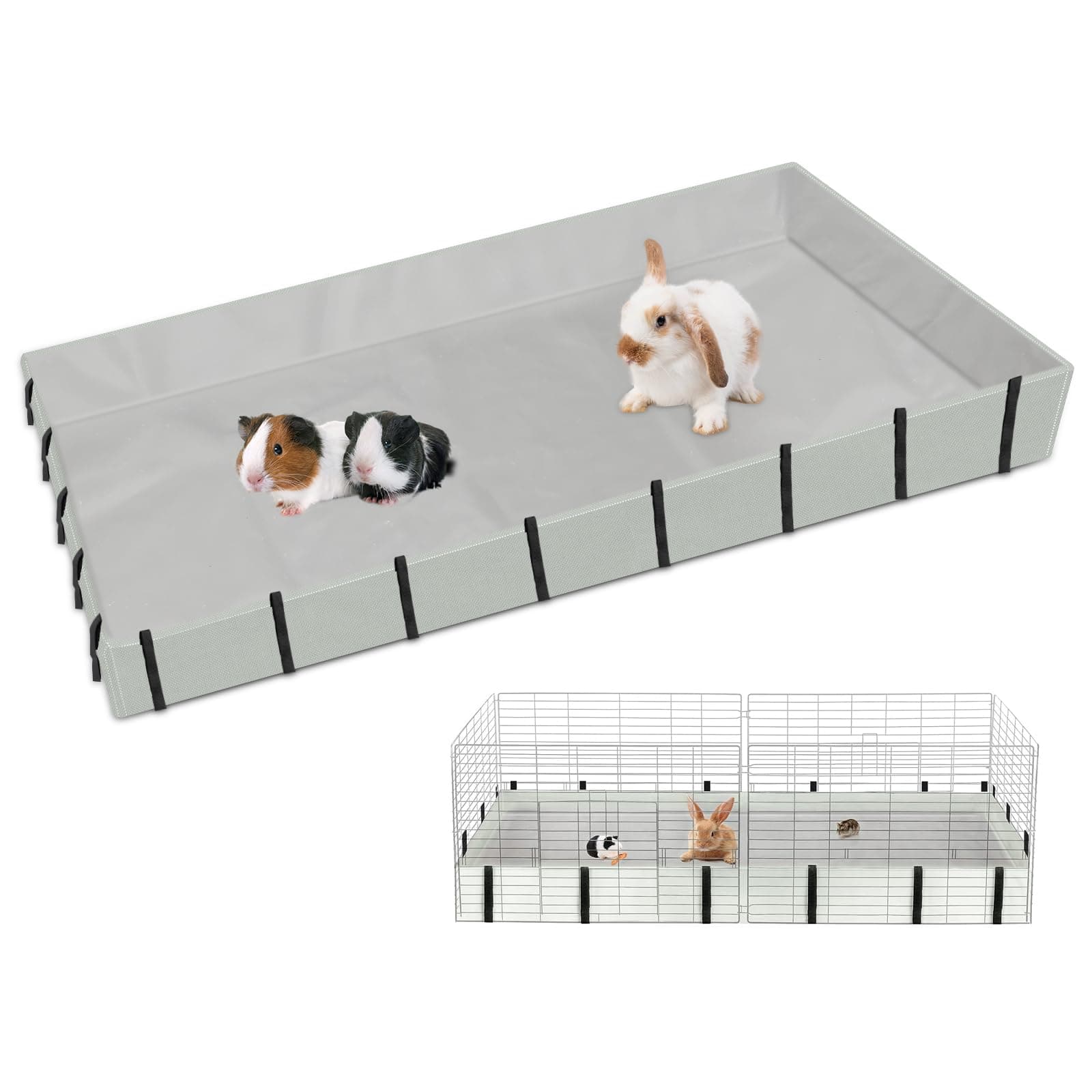 55.9" x 28" Waterproof Guinea Pig Liner Base for C & C Grids Habitat,Washable Tarp Bottom Guinea Pig Bedding for Rabbits Hamsters Hedgehogs Ferrets Small Pets(No Cage)