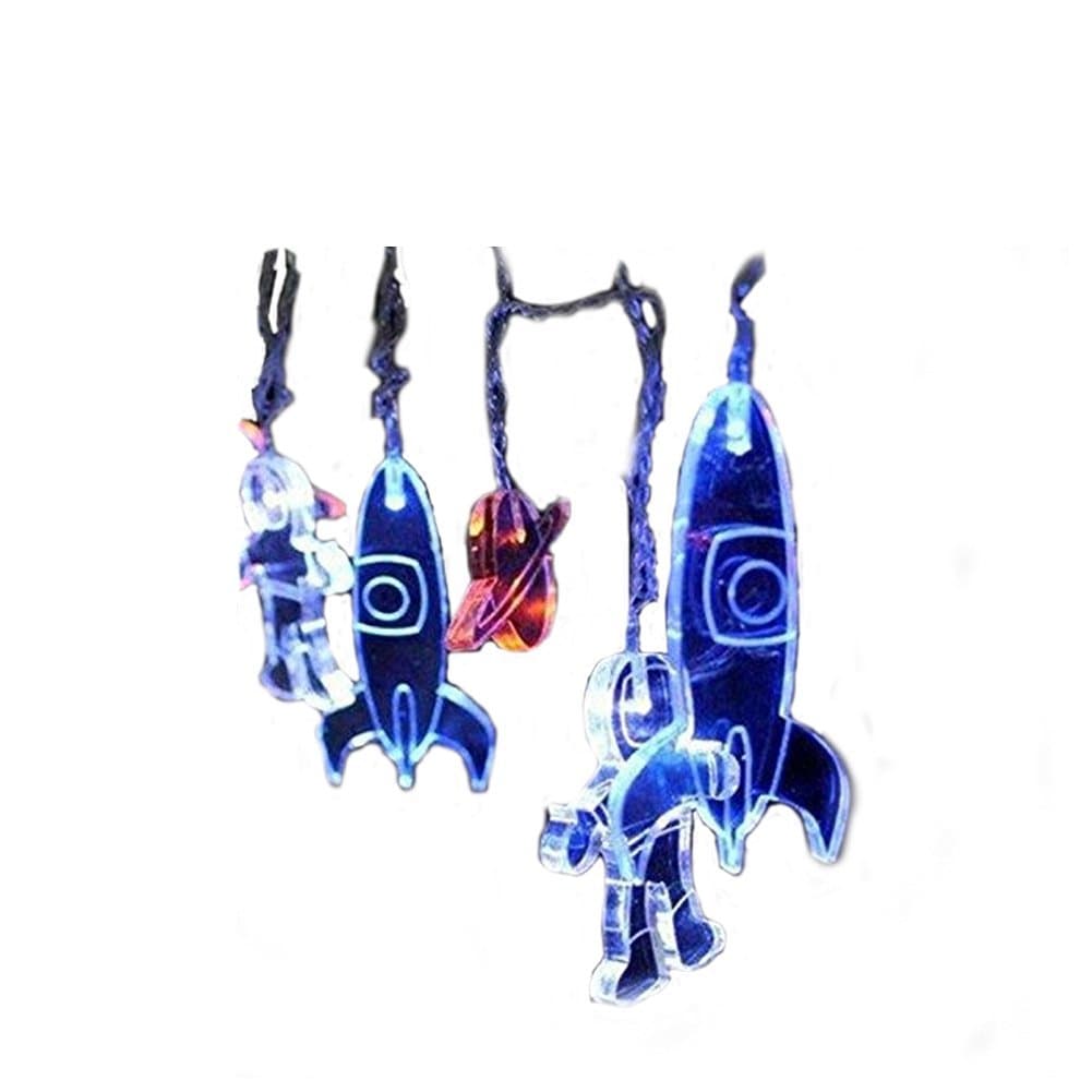 TrifyCore Novelty LED Fairy Lights Astronaut Rocket 1.5 m 10 LED Lights Of The Dream Sequence with Batteries Children Room Decoration Toys of Lights