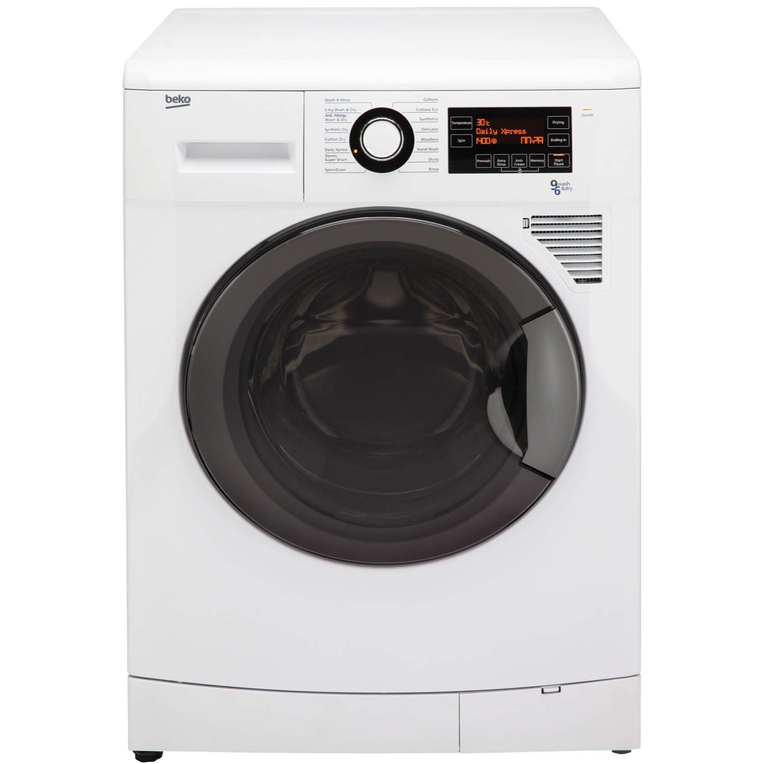 Beko WDA914401W 1400 Spin 9kg+6kg Washer Dryer in White