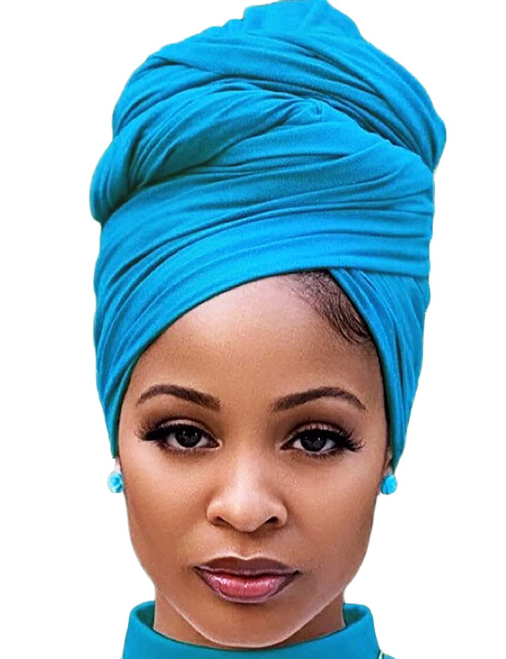 Head Wraps for Black Women Stretch Head Scarf Long African Hair Wraps Turban Headwraps Jersey Headbands