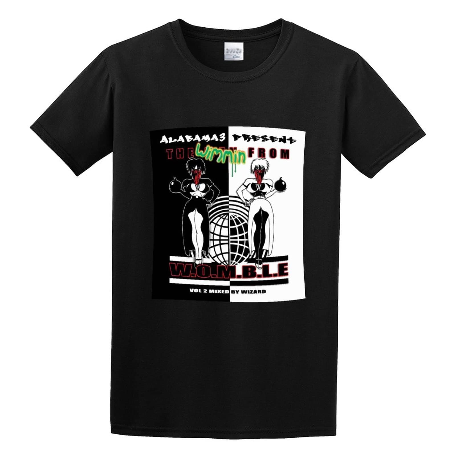 Summer T-Shirt, Round Neck Pure Cotton T-Shirt Alabama 3 The Wimmin from Womble T-Shirt