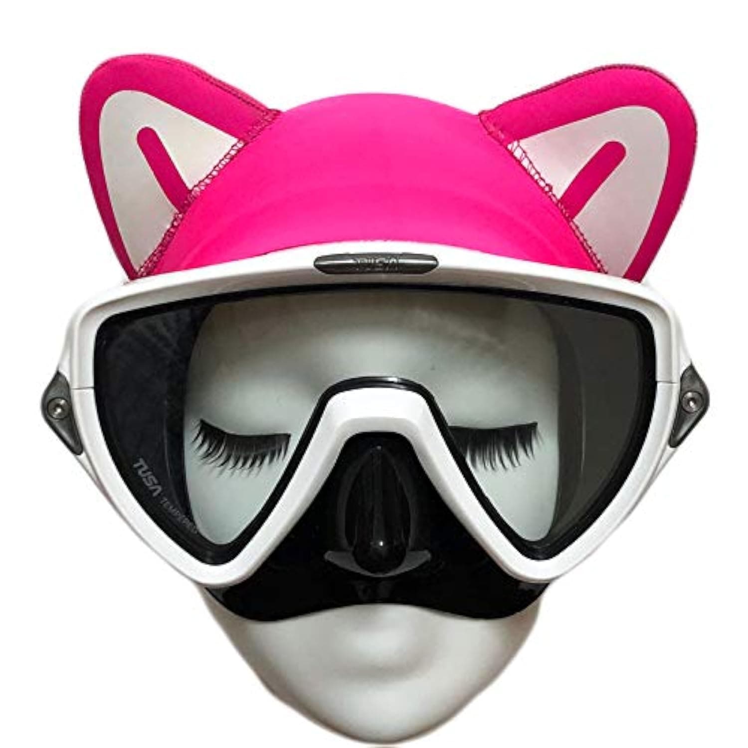 BRLUCKY Scuba Diving Headband Pink Cat Kitty 2mm Neoprene Wetsuit Hood for Women Youth Head Cover Dive Cap Surfing Thermal Hair Band Kayaking Snorkeling Swimming Sailing Canoeing Water Sports