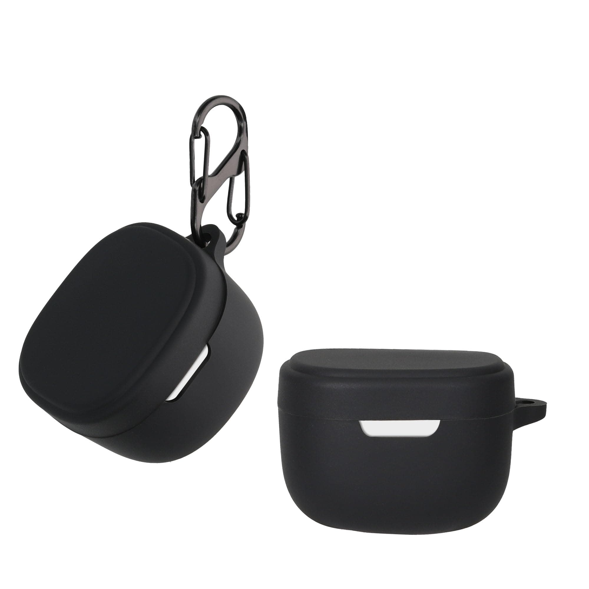 kwmobile Case Compatible with AudioTechnica ATH-SQ1TW Case - Silicone Cover Holder for Earbuds - Black