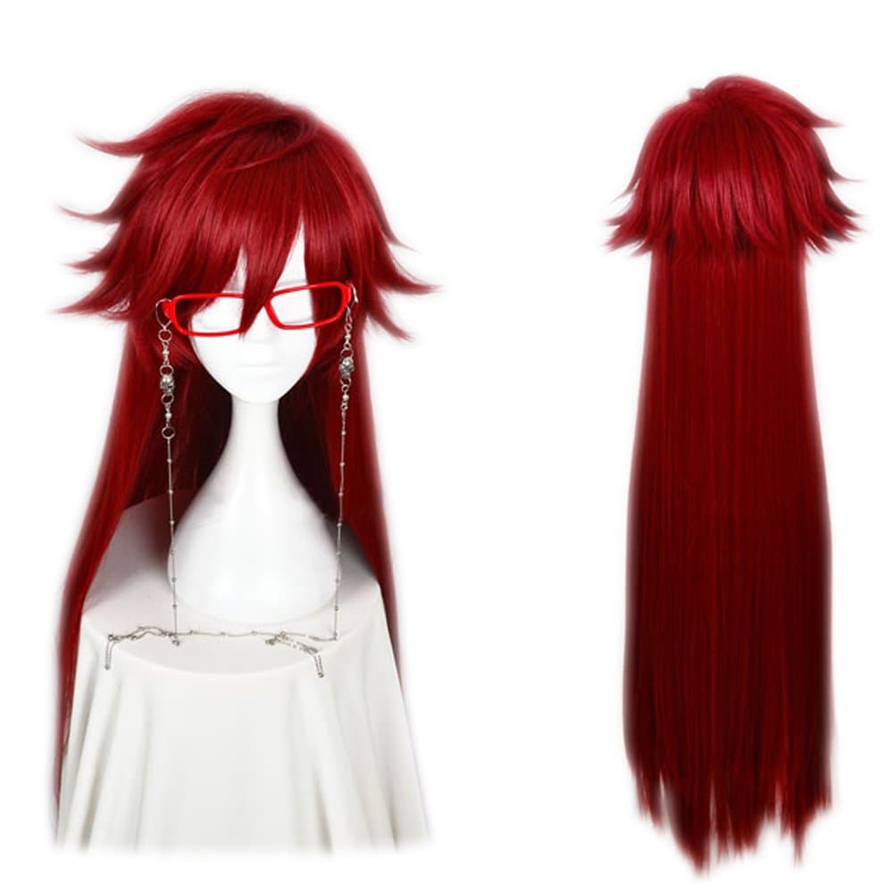 red Long Straight fashion Party Anime Cosplay Costume Christmas Halloween Wig