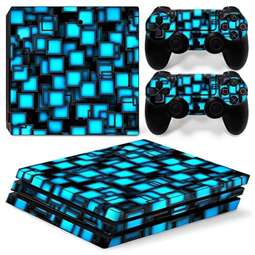 FYPRO PS4 Playstation 4 Pro Vinyl Cover Decal Skin Sticker for Sony PlayStation 4 Pro Console & 2 Controller Skins Stickers Game Accessories (For PS4 Pro)
