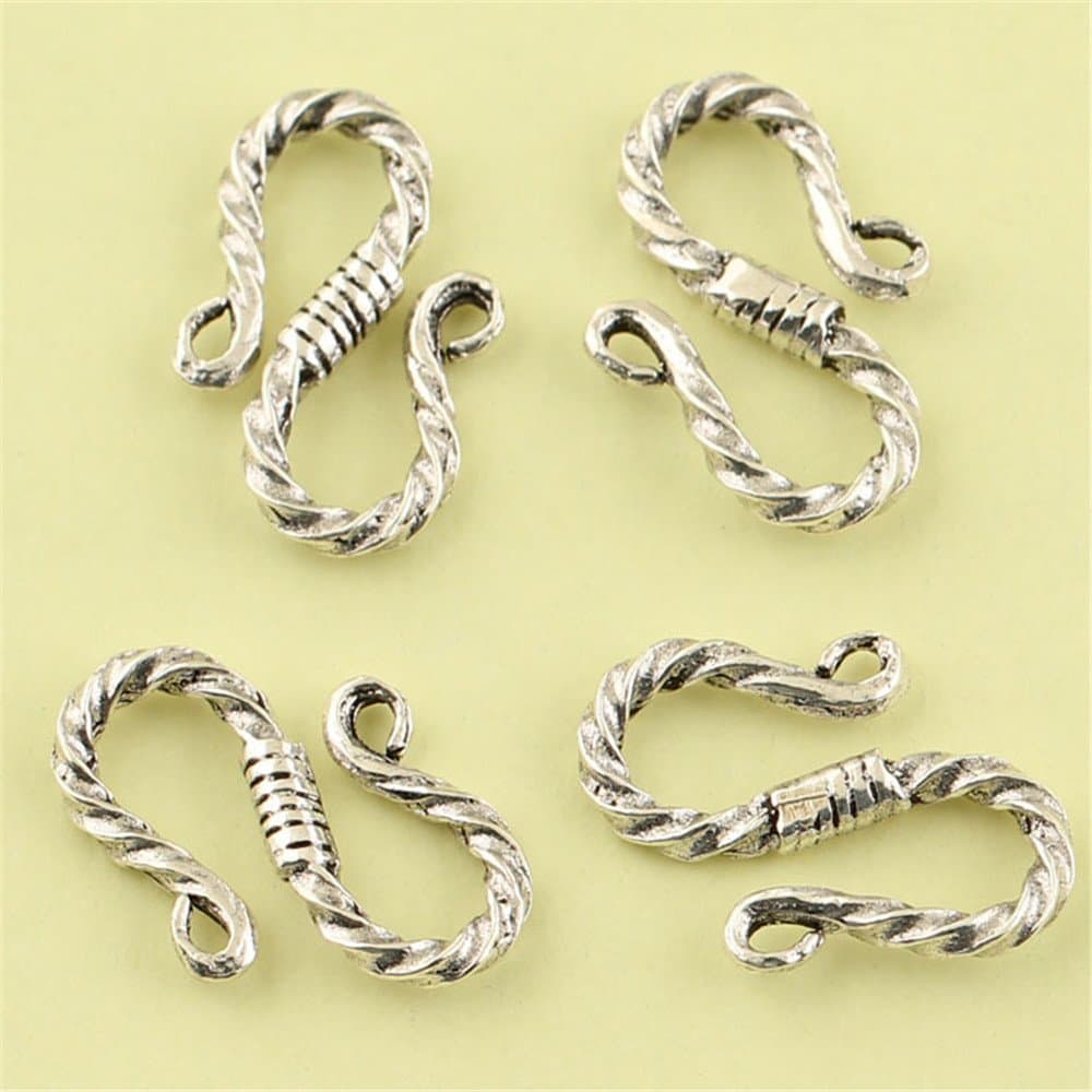 Thai Silver S-Hook Clasps, Jewelry Findings (CY259)