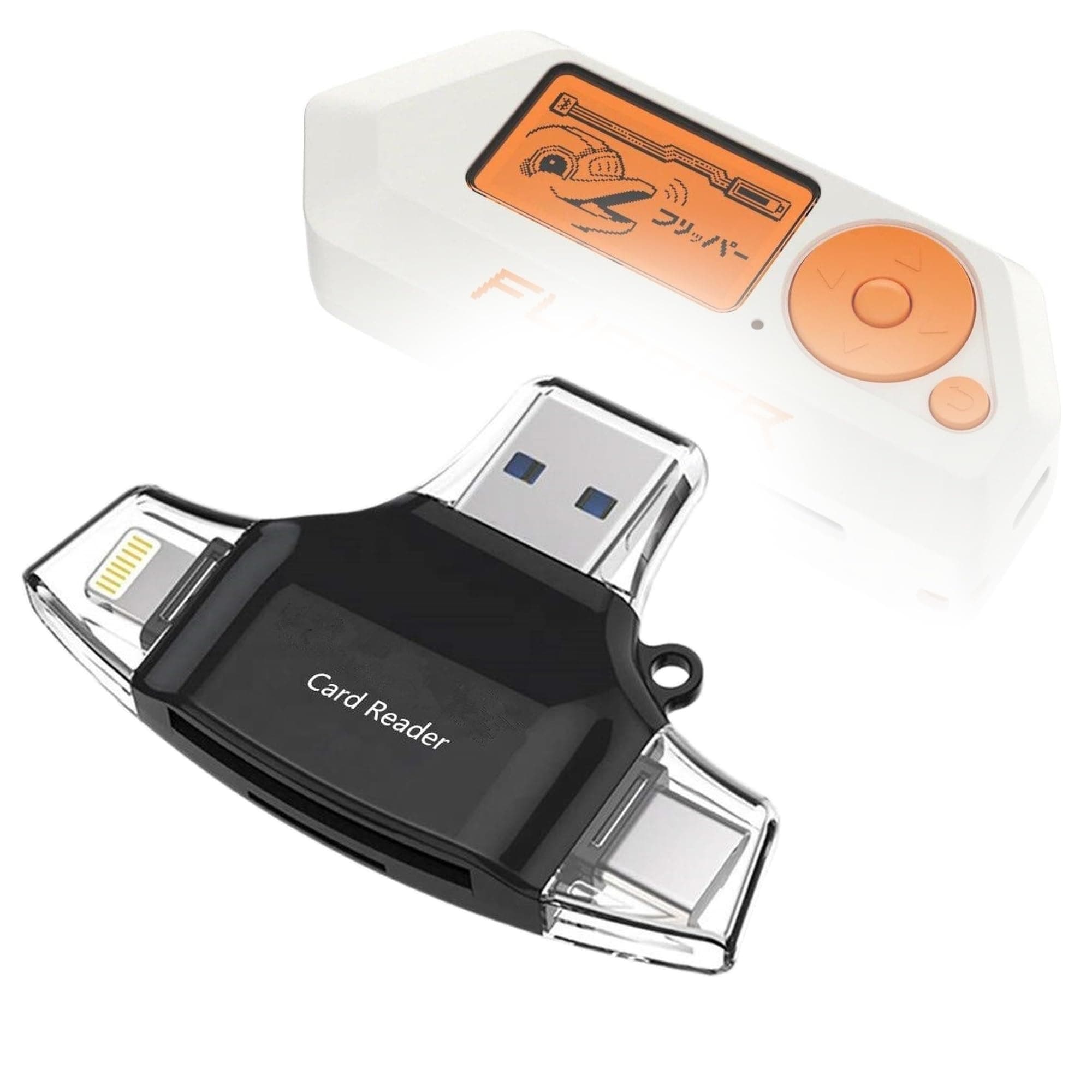 Smart Gadget Compatible with Flipper Zero - AllReader SD Card Reader, microSD Card Reader SD Compact USB - Jet Black