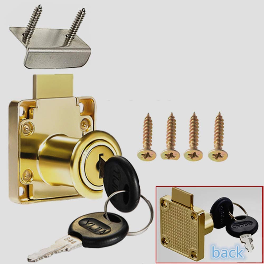 Cabinet Lock, Drawer Lock, Mailbox Lock, Door Lock, Suitable for Wooden Cabinets. Model CT-138-22, ((Hole Diameter 0.75"/ 19MM) is Suitable for Door Panels With A Thickness of 17 mm-22 mm. 1 Pcs