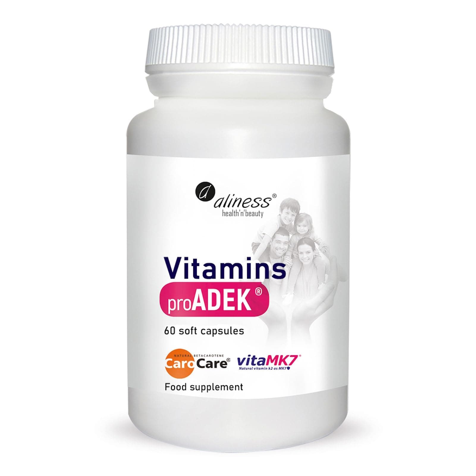 Pro ADEK®, Vitamins A, D, E, K, Fat Soluble Vitamins, 60 Capsules, Aliness