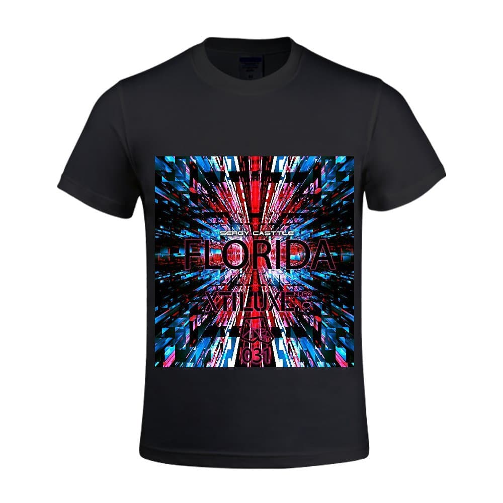 QW Florida Sergy Casttle Men Crew Neck T Shirts Polo Black