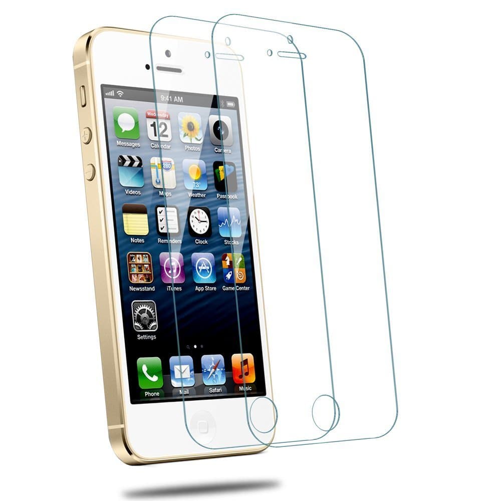 iPhone SE Screen Protector, iPhone 5S Screen Protector, iPhone 5 Screen Protector, iPhone 5C Screen Protector, Elimfilm Dust-free Anti Scratch Tempered Glass Screen Protector 2 Pieces