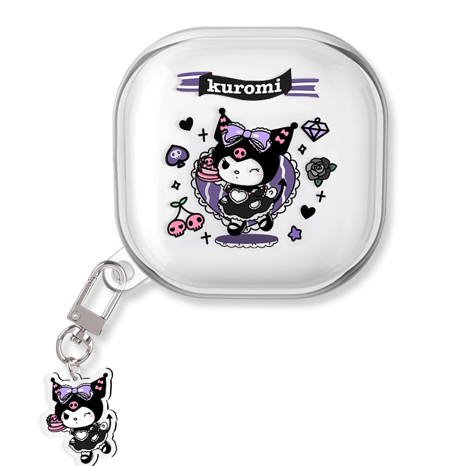 Cute case for Samsung Galaxy Buds 2 Pro/Galaxy Buds Pro/Galaxy Buds 2/Buds Live/Buds FE Case with Cartoon Kawaii Anime Kulomi Pattern for Women Girls Kids Clear Soft Silicone Cover Skin