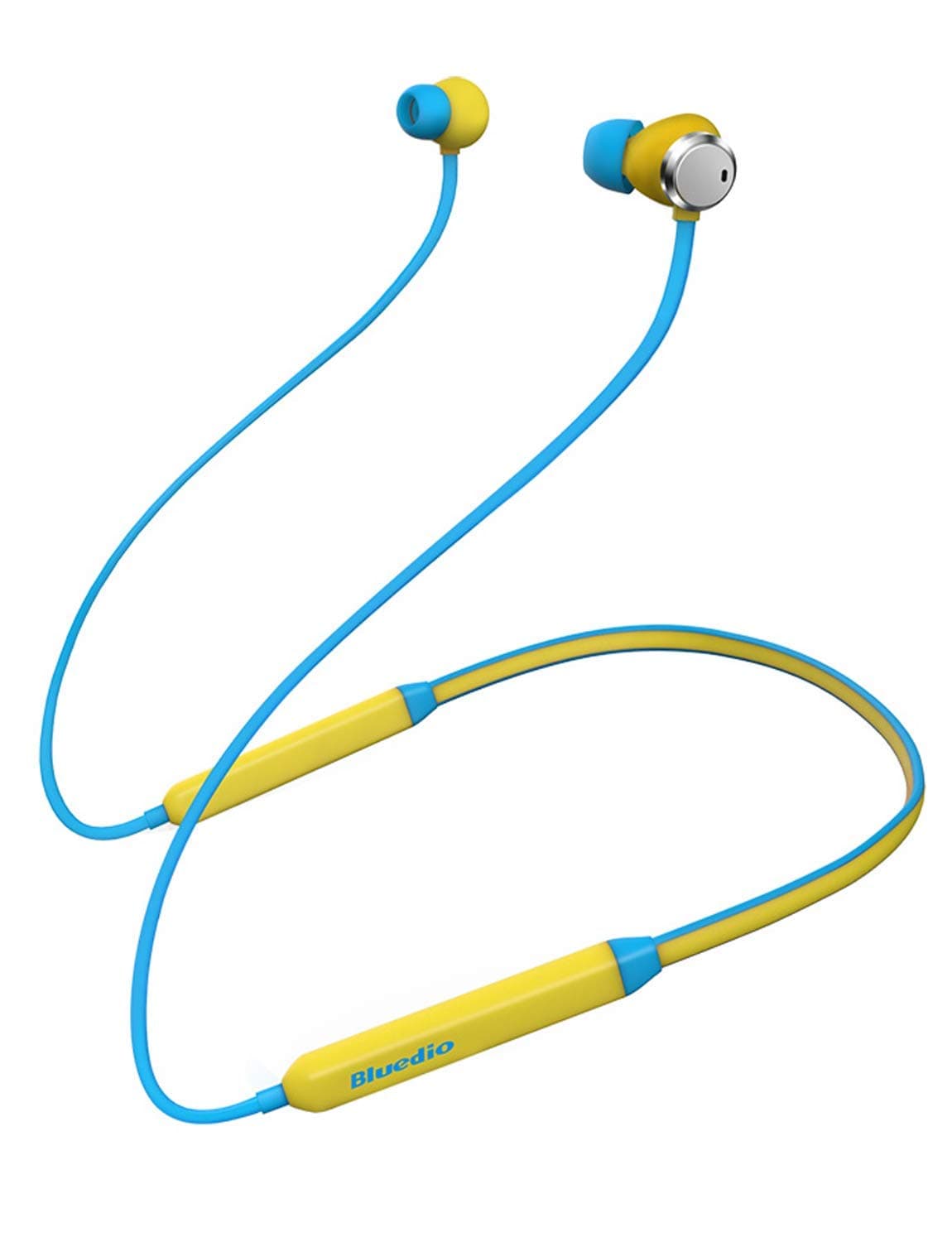Bluedio TN (Turbine) Active Noise Cancelling headphones, Bluetooth 4.2 Wireless Sports Headsets,Magnetic Sweatproof Running Earbuds with Mic (Yellow)