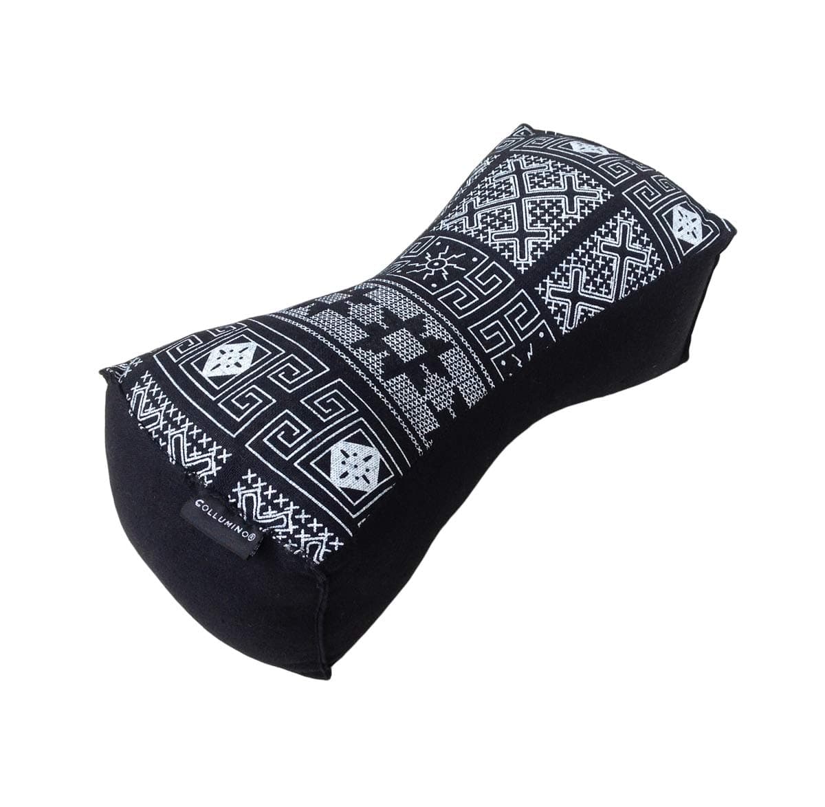 Traditional Kapok Chinese Neck Support Pillow for Yoga Massage or Relaxation (Black Batik)
