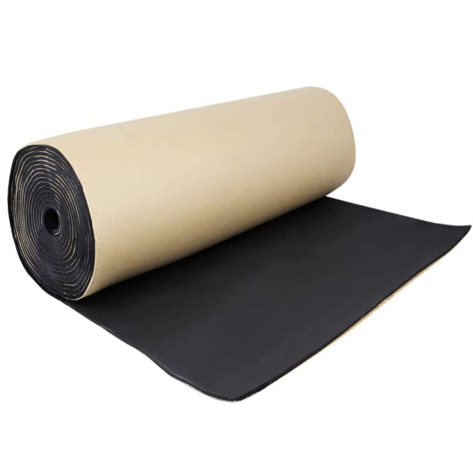Car Soundproof Deadening Noise Insulation Sound Deadener Acoustic Foam -noise Cotton Auto Adhesive Heat Insulation Cell Foam Deadener, 1Roll 100cm*100cm, 8mm