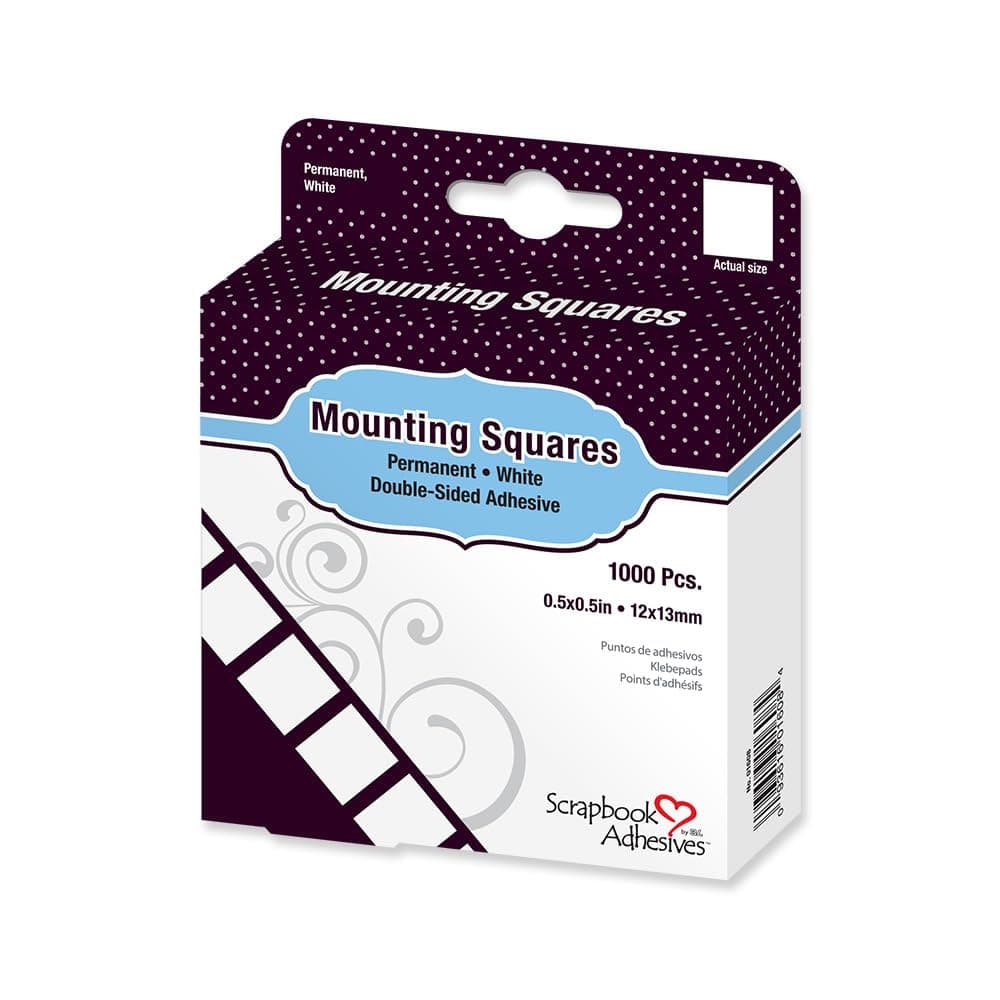 Scrapbook ADHESIVES by 3L Mounting Squares Permanent, White