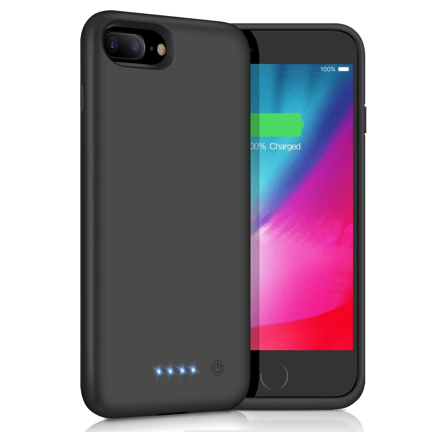 Battery Case for iPhone 8 Plus /7 Plus / 6S Plus / 6 Plus 8500mAh Rechargeable Protective Portable Charging Case for iPhone 8 Plus / 7 Plus / 6S Plus / 6 Plus Extended Charger Pack Power Bank - Black