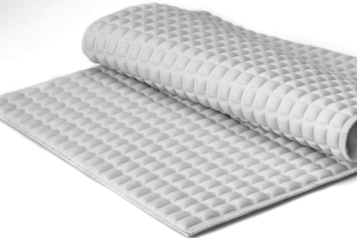 BOWERBIRD Premium Comfort & Safety Bathtub Mat: 800+ Air-Filled Cells for Cloud-Like Softness & Cushioned Support | Non-Slip Design for Sensitive Feet, Reduces Fatigue, Natural Rubber (Grey)