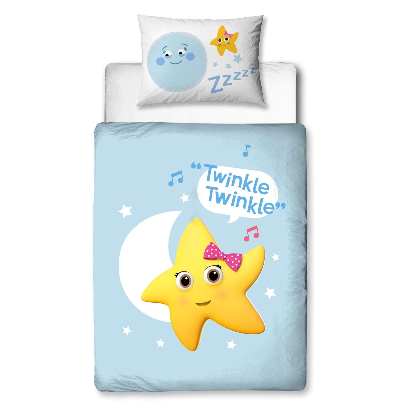 Little Baby Bum Official Cot Bed Duvet Cover | le le Little Star Design | Children’s Kids Bedding Set & Pillowcase