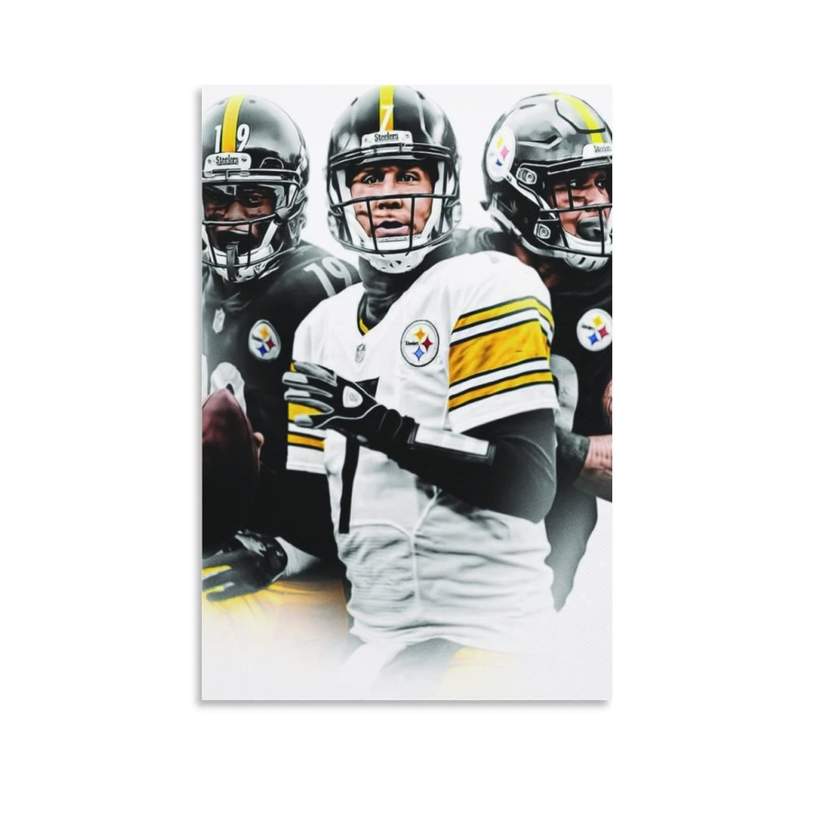 Ben Roethlisberger JuJu Smith-Schuster Poster Canvas Art Poster And Wall Art Picture Print Modern Family Bedroom Decor Posters 12x18inch(30x45cm)