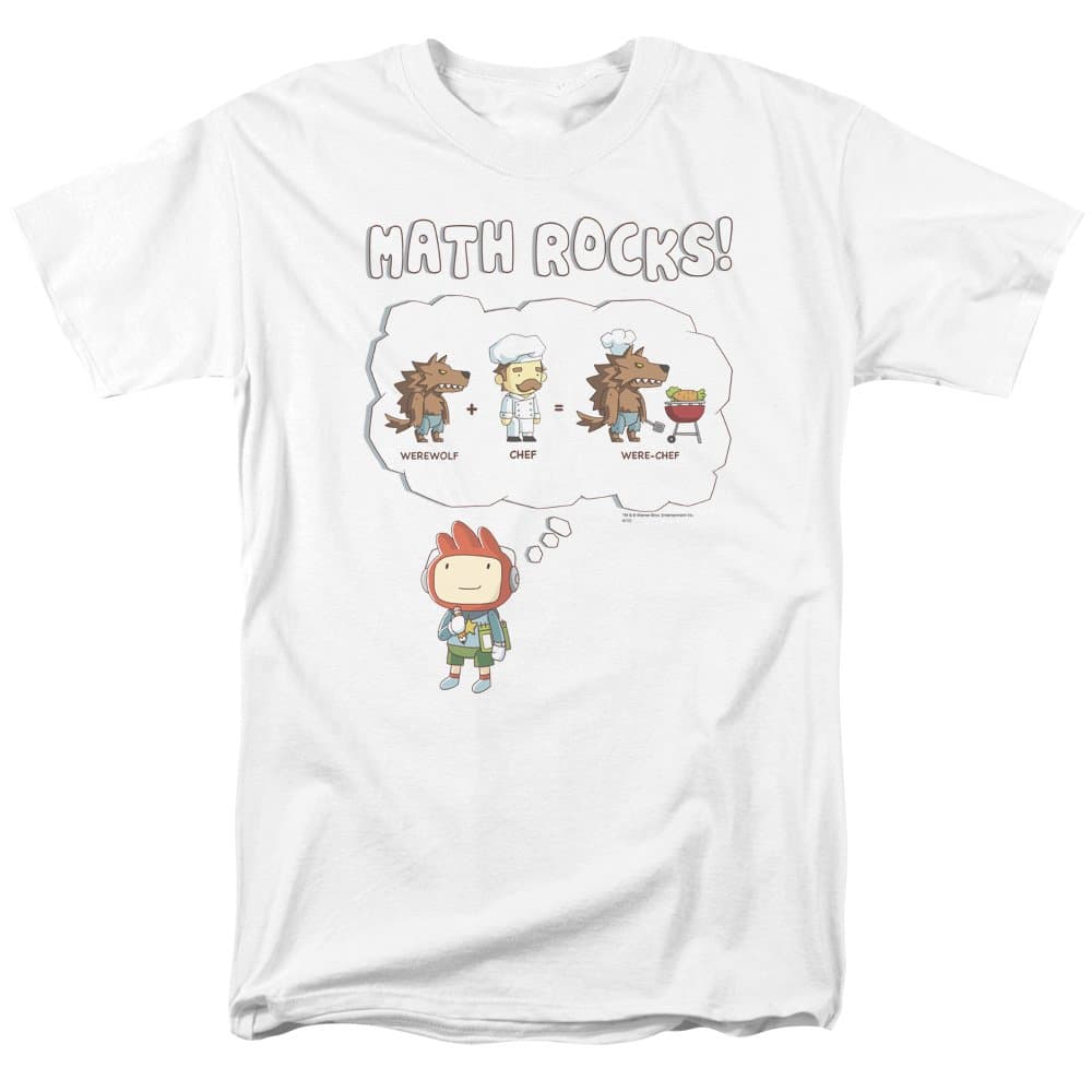 Scribblenauts Puzzle Action Drawing Video Game Math Rocks Adult T Shirt Tee