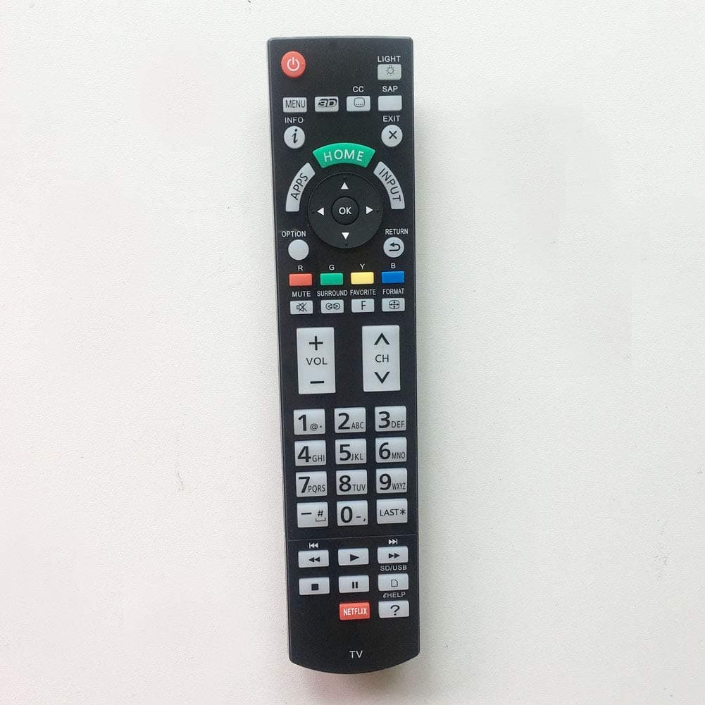 N2QAYB000862 Replaced Remote fit for Panasonic Viera TV TC-P60ZT60 TC-P65ZT60 TC-P55VT60 TC-P60VT60 TC-P65VT60 TC-65AX800U TC-65AX900U TC-85AX850U TC-58AX800U TC-58AX800 N2QBYB000026 N2QAYB000927