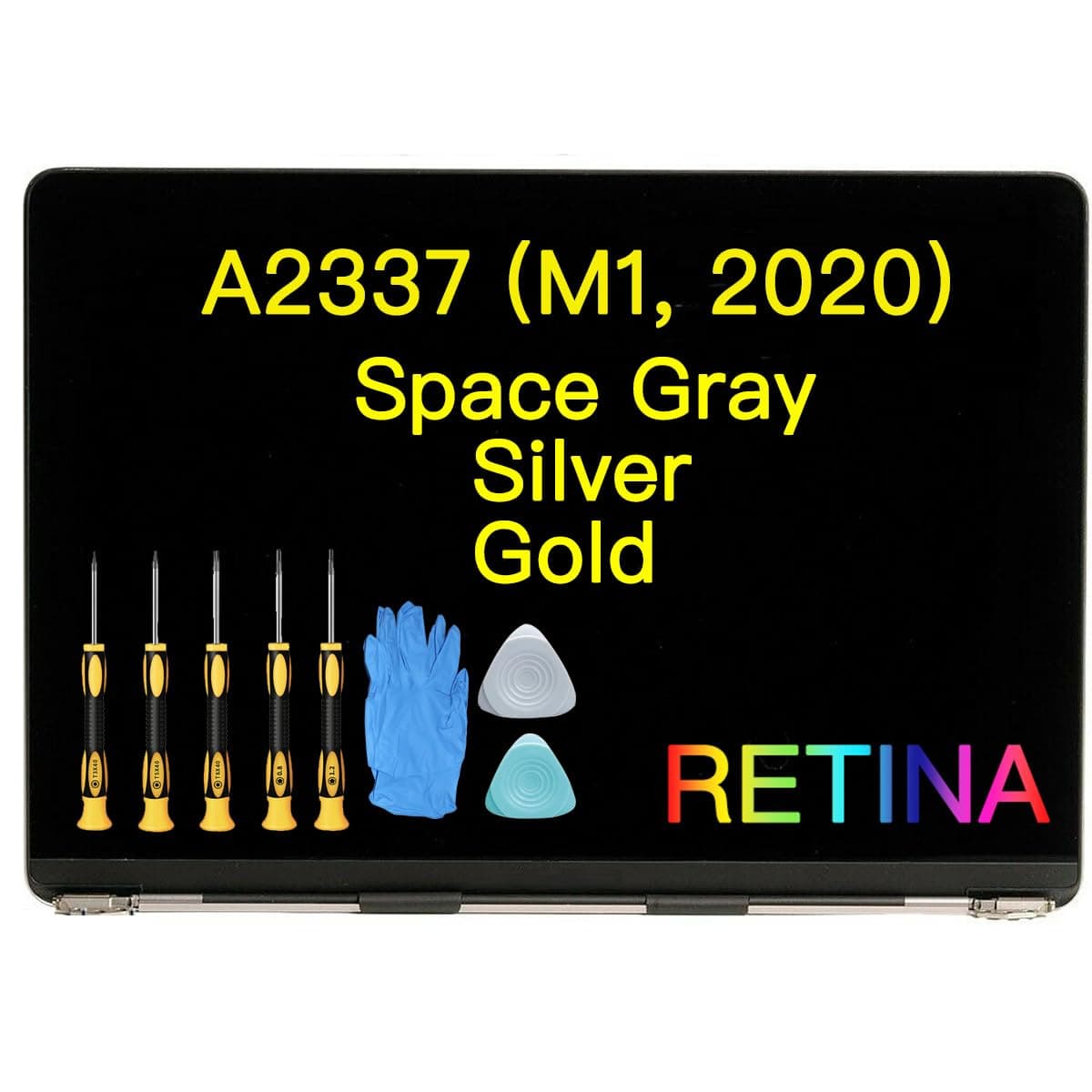 (Space Grey) Screen Replacement for MacBook Air A2337 2020 Year M1 13.3" EMC 3598 Retina Full Display Assembly