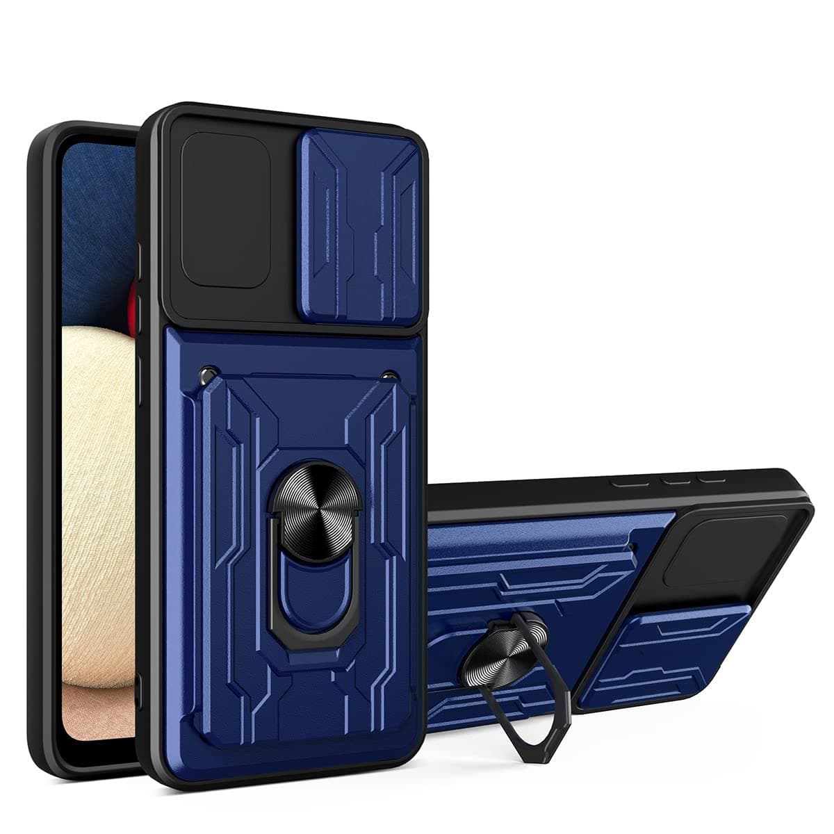 Ysnzaq Military Grade Ultra Slim Shockproof Protective Case with Magnetic Bracket and Card Slot Phone Cover for Xiaomi Redmi Note 11 Pro 5G /Redmi Note 11 Pro+ 5G LJ Blue