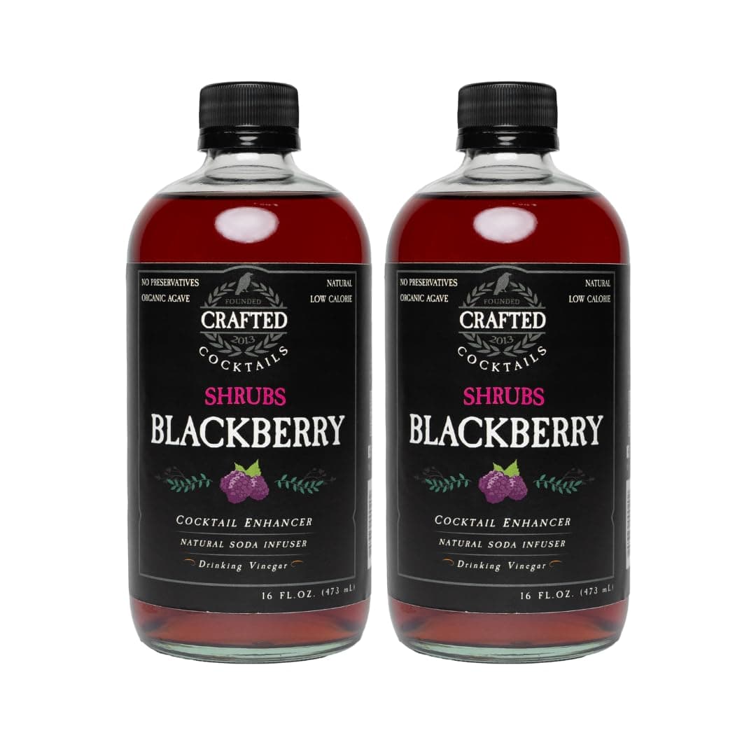 Crafted Cocktails - Blackberry Shrubs - 2 Pack - Use as cocktail enhancer, so...