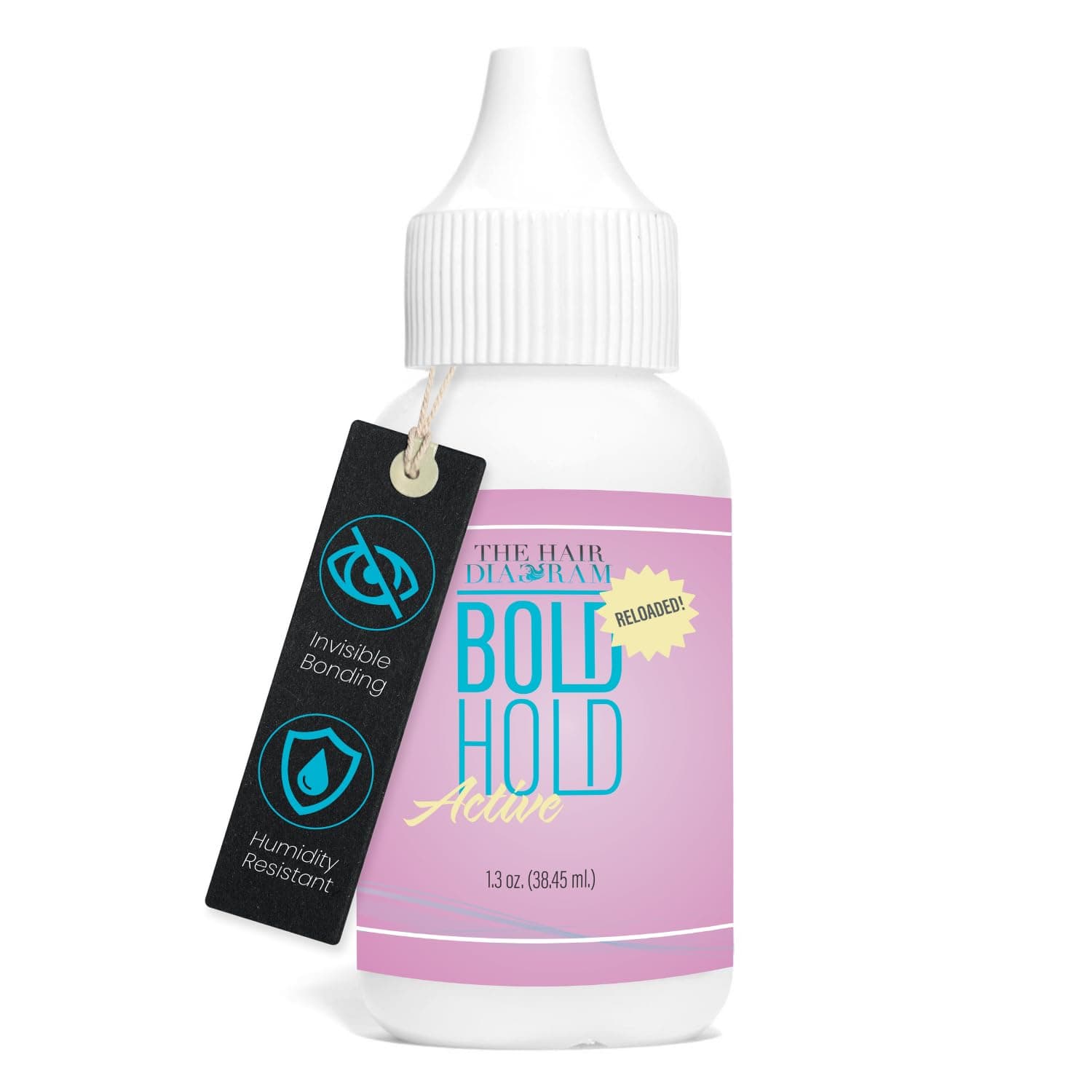 Diagram - Bold Hold Active Reloaded - Strong Hold Glue for Wigs and Hair Systems - Invisible Bonding - Formulated for Oily Skin - Non Toxic - Humidity Resistant & Waterproof - 1.3oz