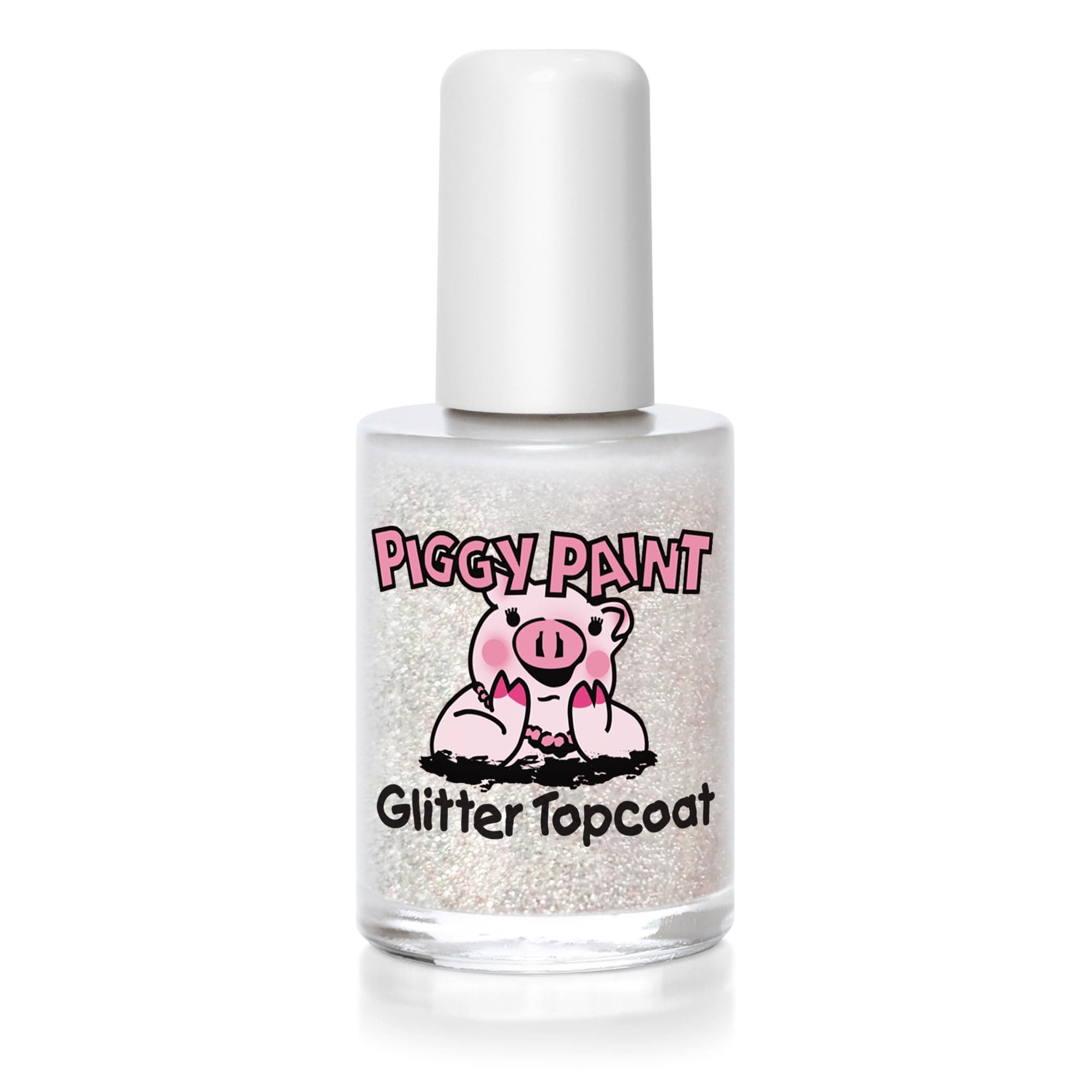 Piggy Paint Glitter Topcoat Nail Polish – 0.5 oz.