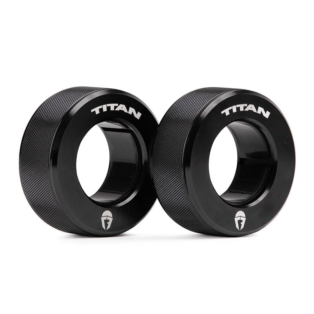 Titan Fitness TwistLock Pro Aluminum Barbell Collar Set, 59.5mm-51.5mm Sleeve Diameter, Quick Release Olympic Barbell Clamps, Pair of 2 Magnetic Aluminum Weight Clips with Easy-Grip Knurling