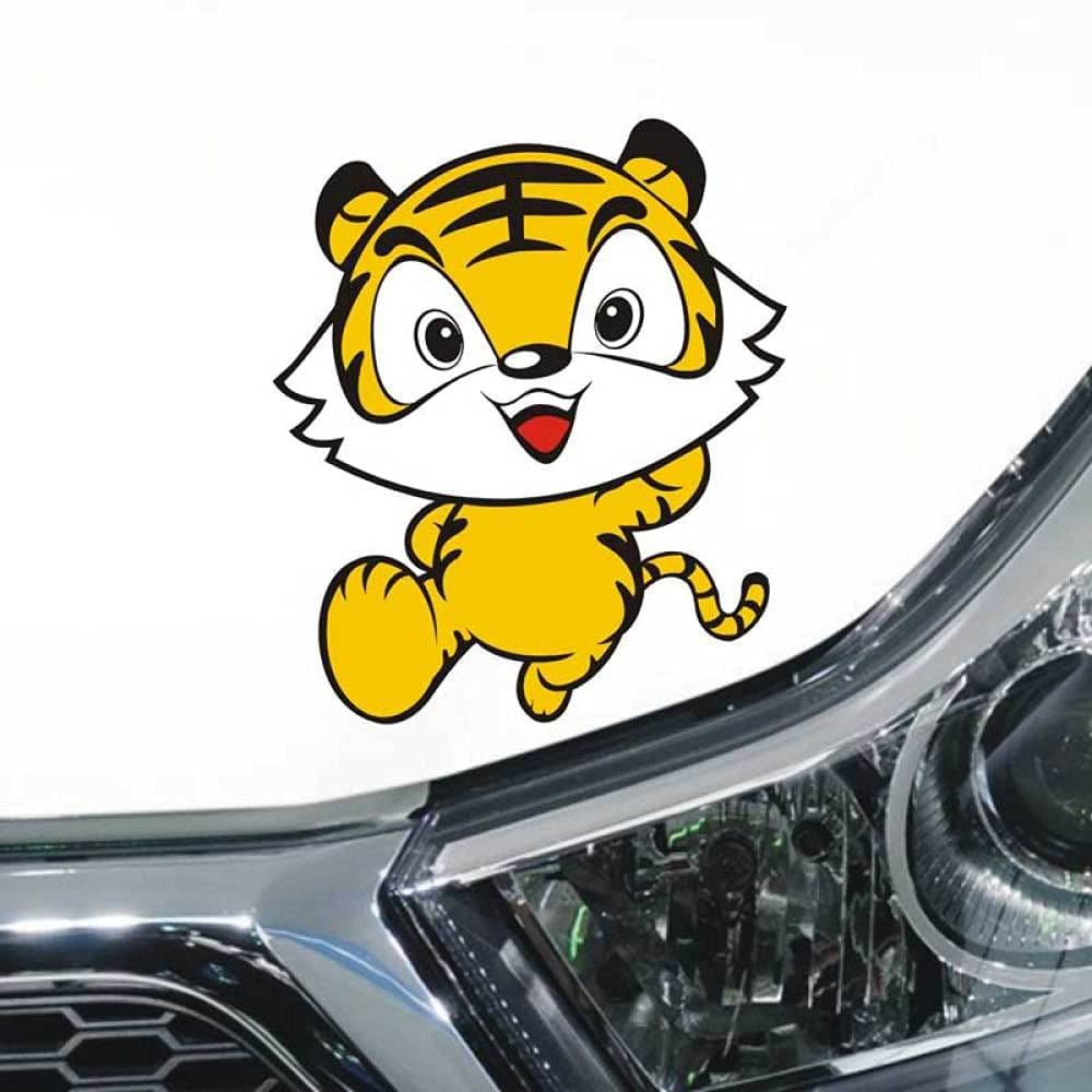 Car stickers scratch occlusion stickers Cute tiger car stickers bumper anti-scratch car stickers Body decoration reflective stickers Tiger car stickers-20*20_Playful little tiger sticker DT-BL1718