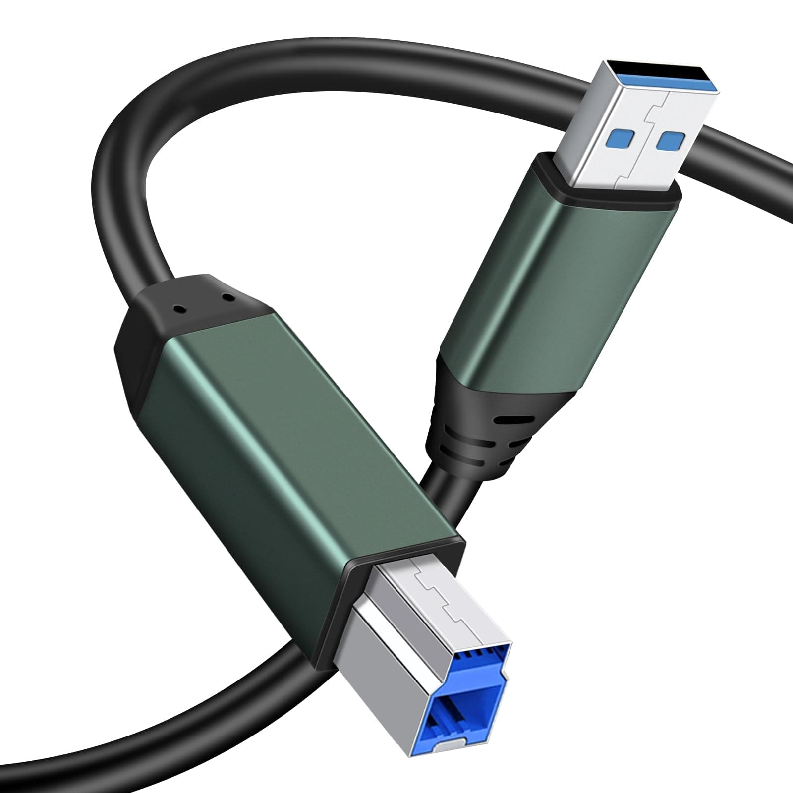 Kumiho USB 3.0 Printer Cable A Male to B Male （5Ft/1.5M） Compatible with Scanner, Printers, Desktop External Hard Drivers and More