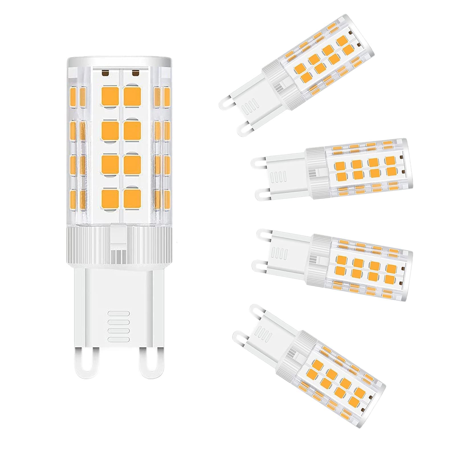 – MAKINGTEC Non Dimmable Dual Pin Base 5W 6000K Replacement 40W G9 LED G9 Pendant Flicker Free Base Halogen Bulb (White)- Pack of 5