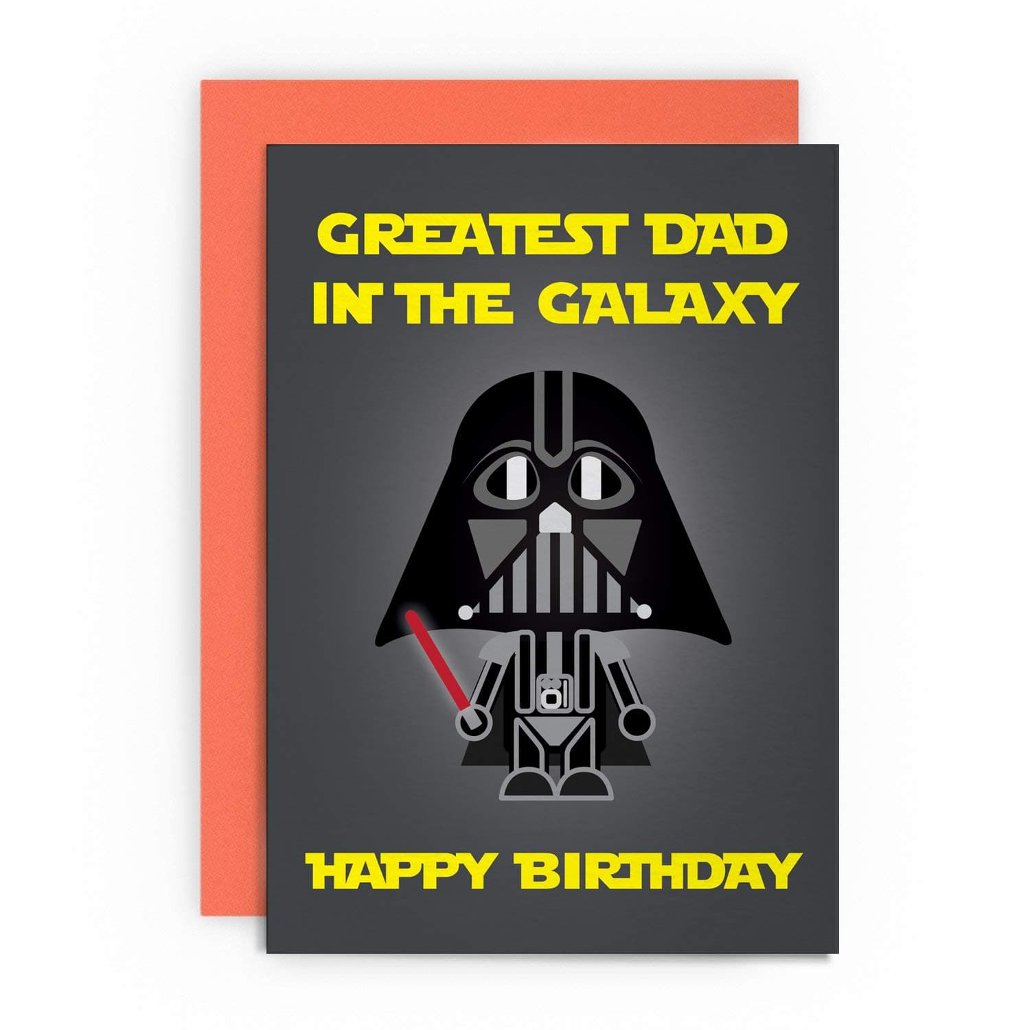 Birthday Card Star Wars Darth Vader Funny Humour Daddy Stepdad Step-father Papa Pops Greeting Jedi For Him Joke LOL GREATEST DAD IN GALAXY