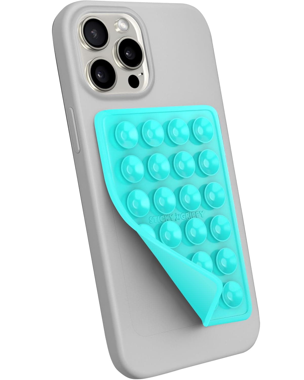 - Suction Phone Case Mount, Sillicon Adhesive Phone Accessory for iPhone and Android, Hands-Free Fidget Toy Mirror Shower Phone Holder, Tiktok Videos and Selfies (Blue)