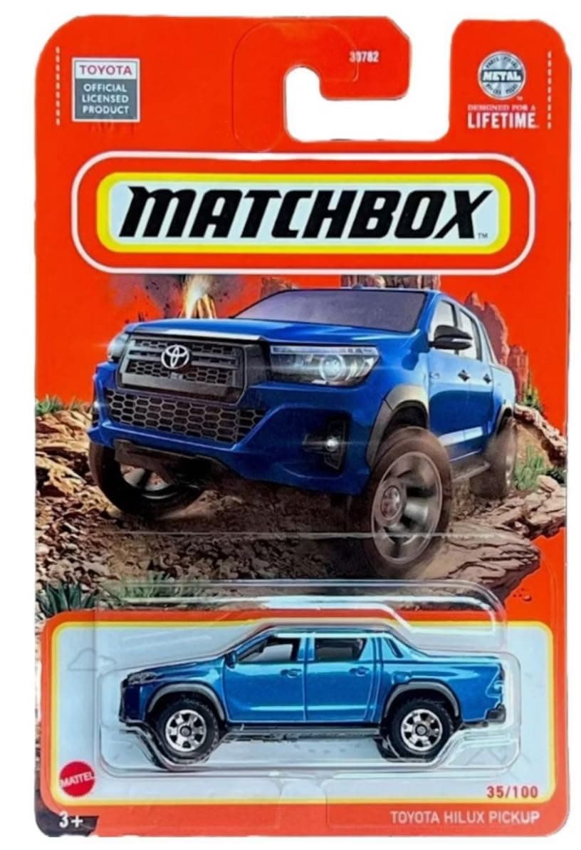 Matchbox Toyota Hilux Pickup, Blue, 35/100