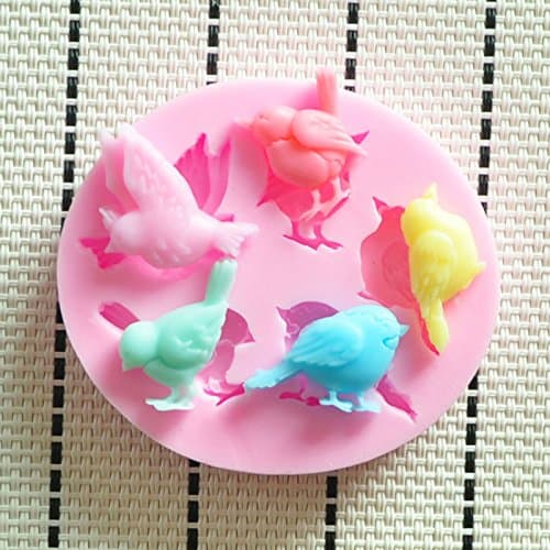 Martha Art Craft - Sugarcraft Decorating Kit Lovely Bird Fondant Molds Silicone Silicone Soap Mold,silicone Cake Mold - Silicone Theme Cute Animals (Random Color) By Paradise Smile