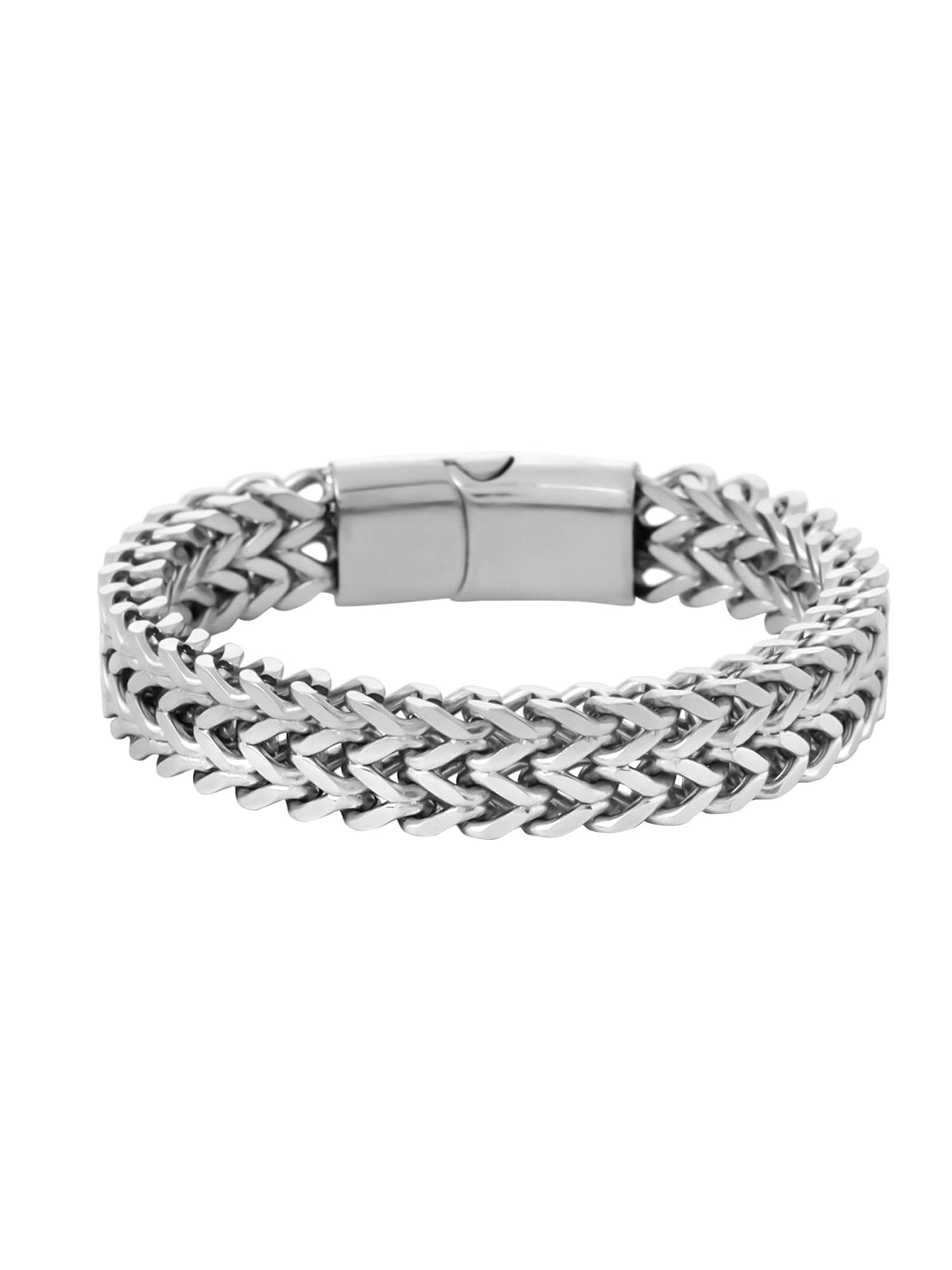 Elegant Latest Fashion Stainless Steel Golden Silver Chain Bracelet for Men and Boys