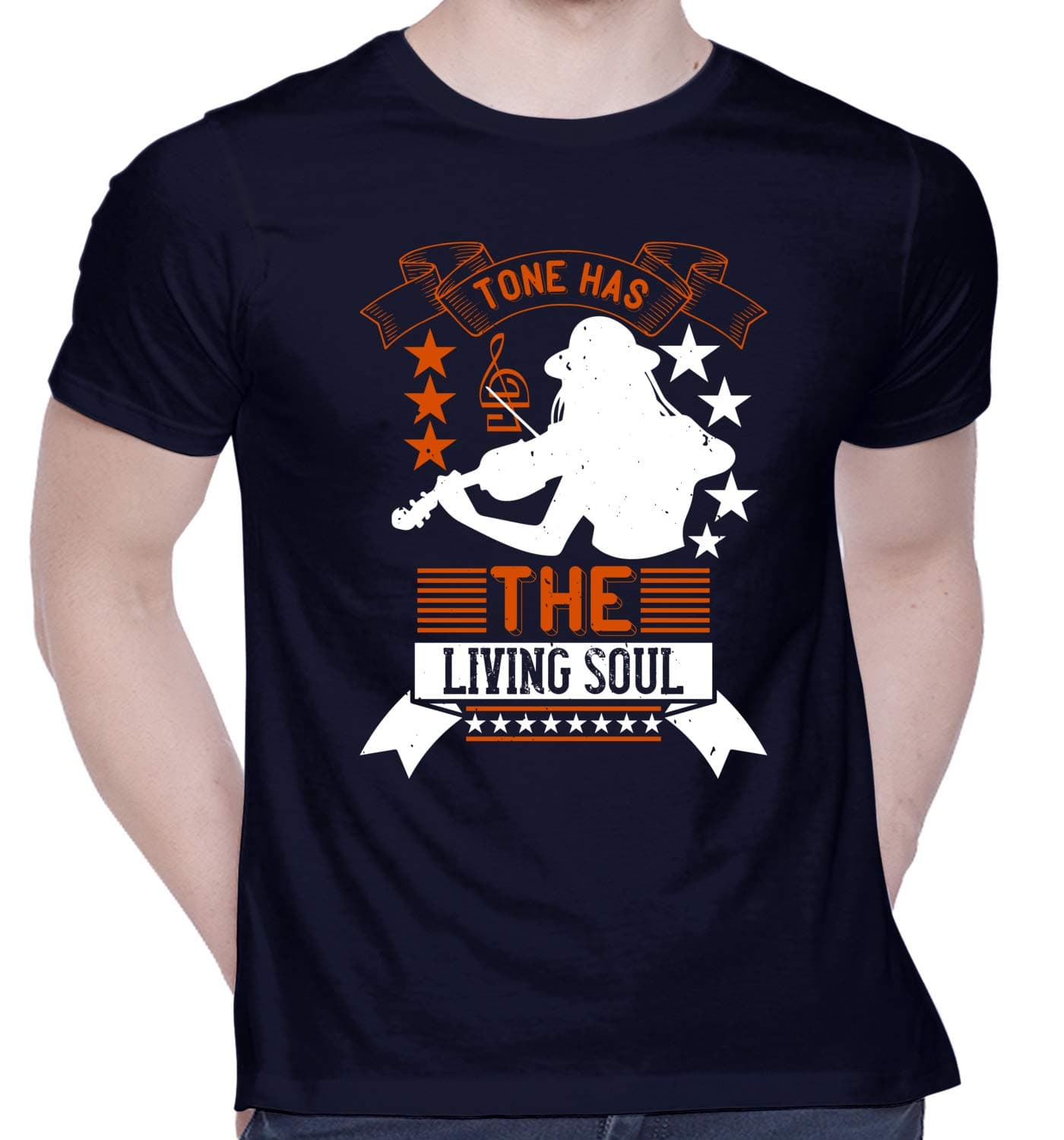 CreativiTGraphic Printed T-Shirt for Unisex Tone has The Living Soul Tshirt | Casual Half Sleeve Round Neck T-Shirt | 100% Cotton | D00443-1488