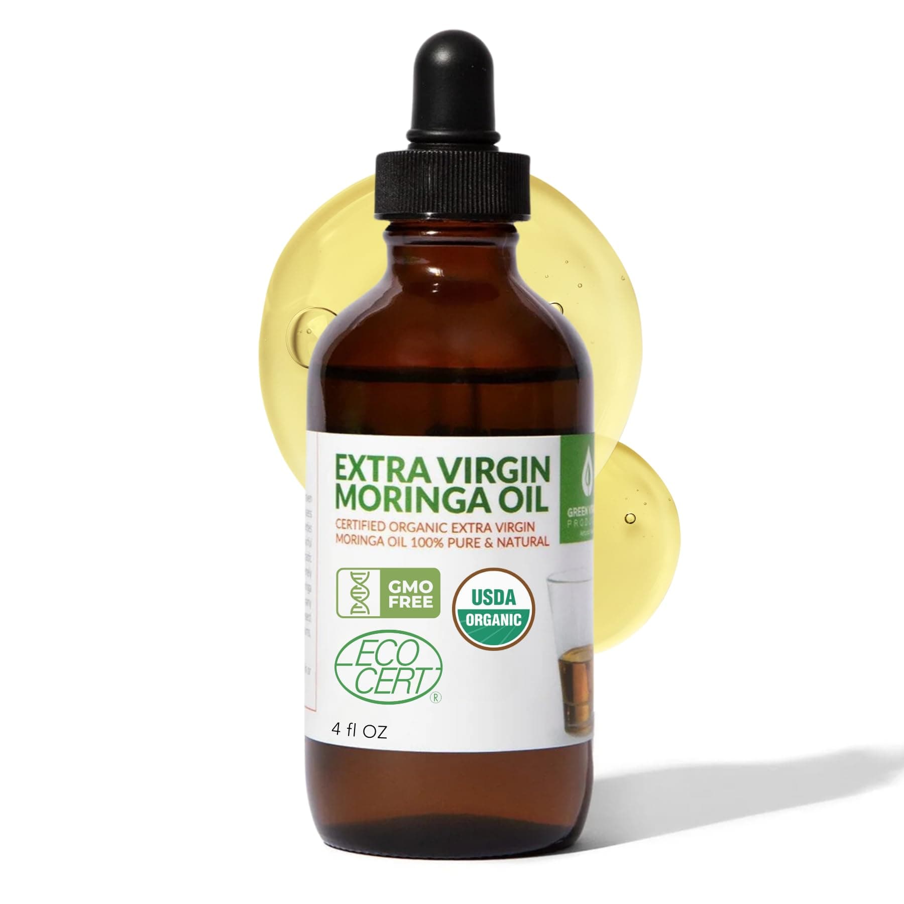 Moringa Oil, Cold Pressed 100% Pure, Food Grade