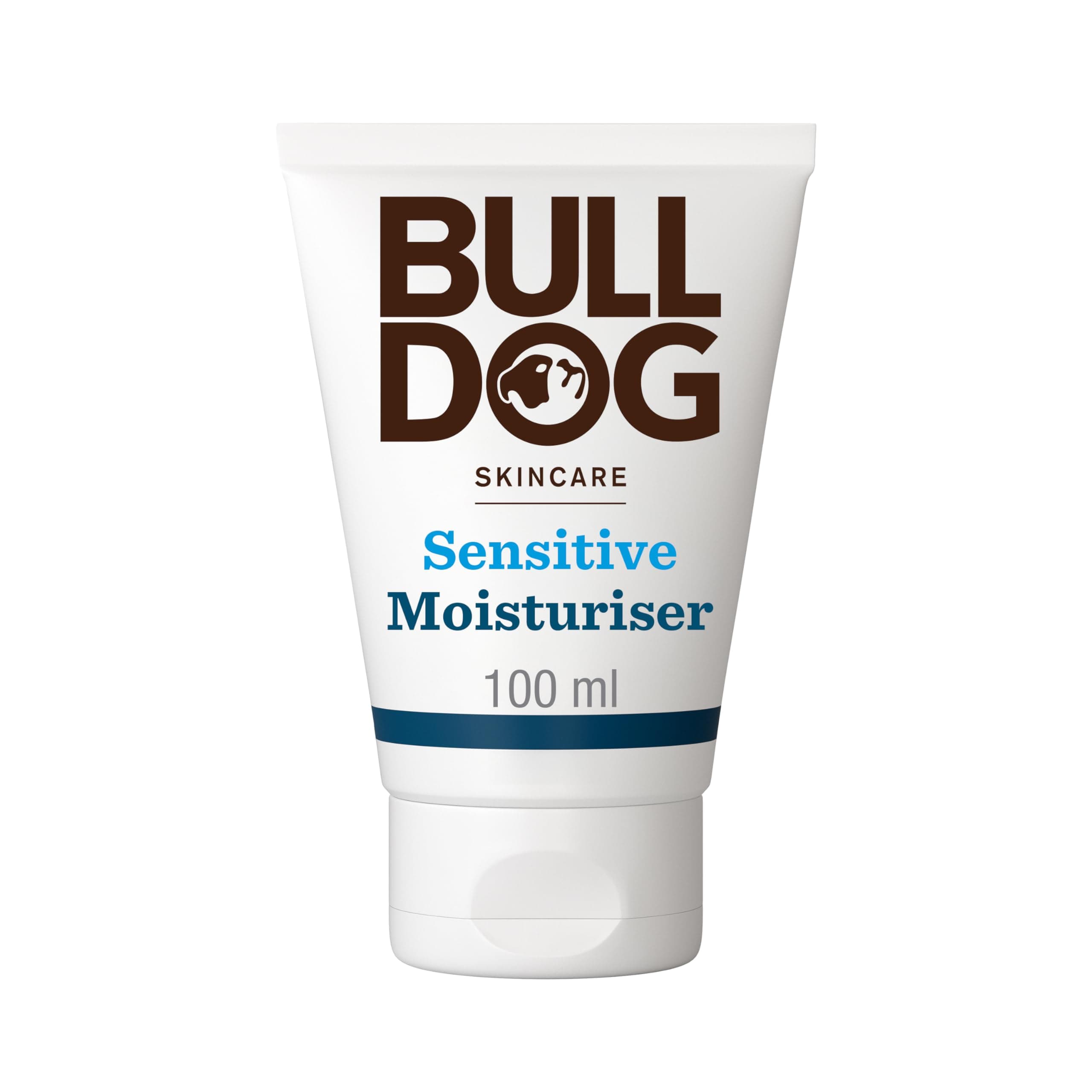 Bull Dog Skin Care Sensitive Moisturiser for Men;With baobab oil, oat oil, and willow herb;Hydrating;Non-Greasy;Non Sticky;Gentle on Sensitive Skin;No Irritation;Daily Use;100 ML -Fathers Day Gift