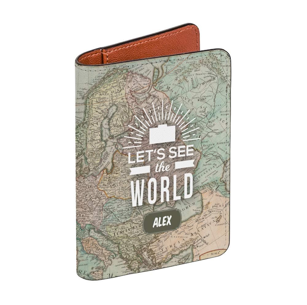 Vintage Map Collection - Personalized RFID Passport Holder for Women and Men