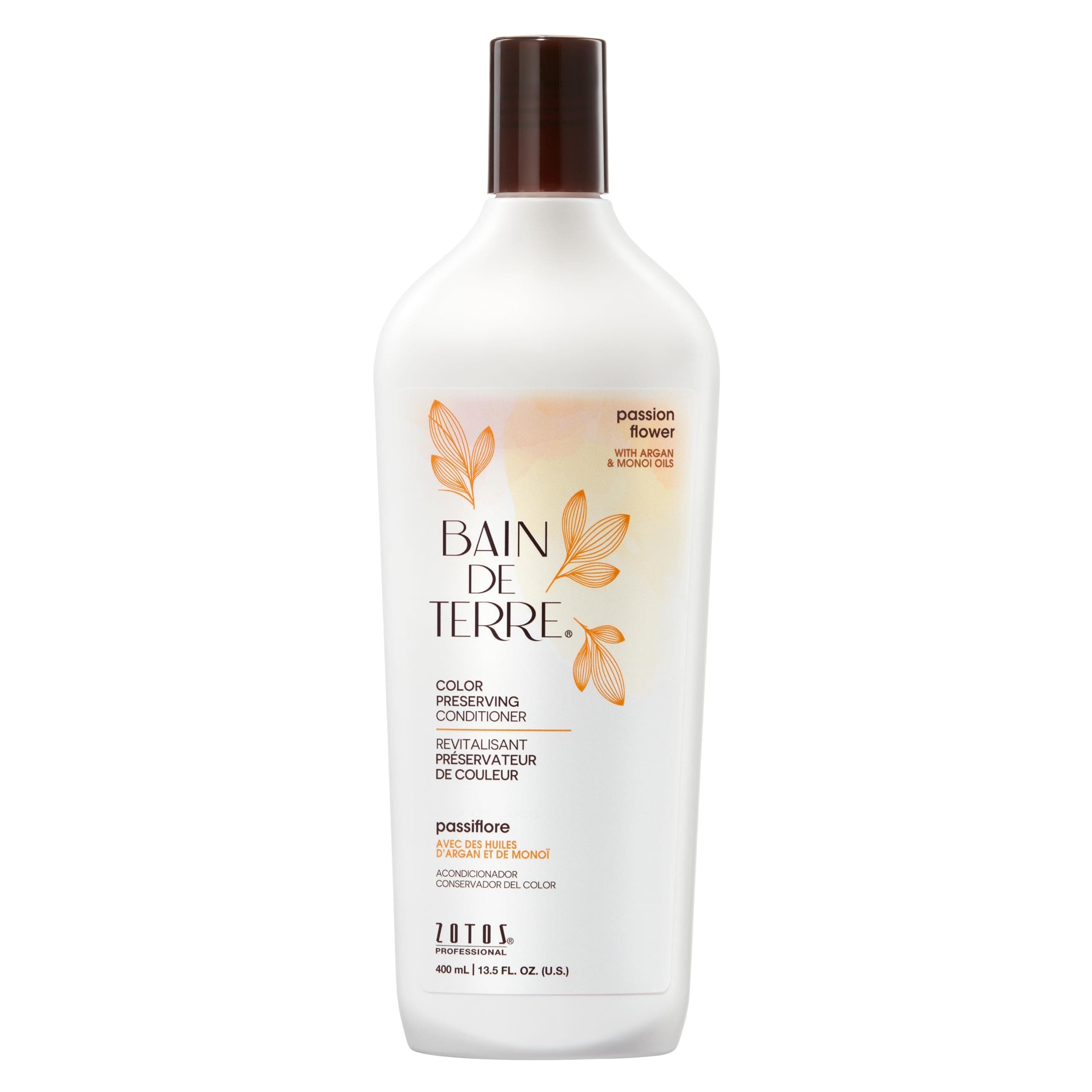 - Bain de Terre Passion Flower Color Preserving Conditioner, Luxurious Hydration for Vibrant Color & Protection from Fading, with Argan & Monoi Oils, Paraben-free, Vegan
